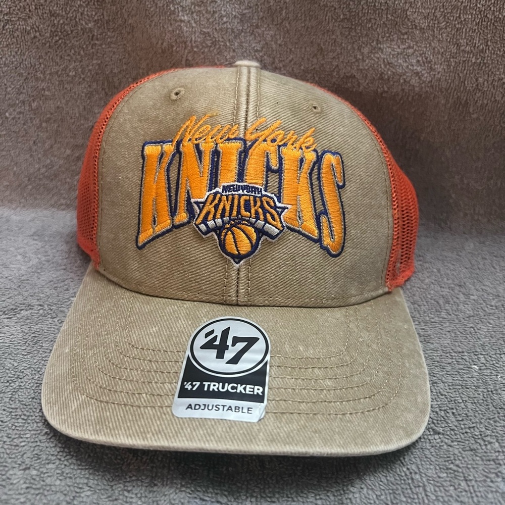 47  New York Knicks Hat - Tan and Orange